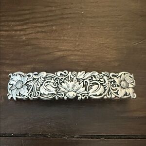 Silver Floral Hair Clip